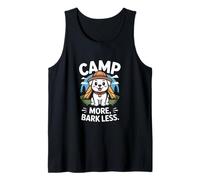 Camp More Bark Less Dog Camping Adventure Outdoors Tank Top