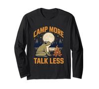 Camp More Talk Less Frog Tent Campfire Long Sleeve T-Shirt