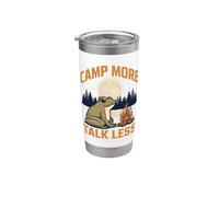 Camp More Talk Less Frog Tent Campfire Stainless Steel Insulated Tumbler