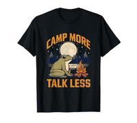 Camp More Talk Less Frog Tent Campfire T-Shirt