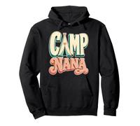 Camp Nana Camping Grandma Retro Tent Vintage Camper Gift Pullover Hoodie