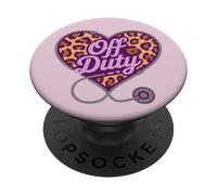 Camp OFF DUTY Nurse Heart Squad Save Yourself Nursing School PopSockets Adhesive PopGrip