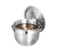 Camp Pot, Camping Cook Pot with Lid Handle, Stainless Steel Backpacking Bowl for Travel Outdoor BBQ, Portable Kitchen Cookware for Picnic Home Use, Easy to Clean 470g