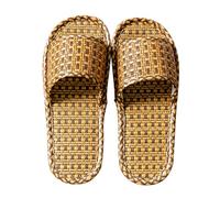 Camp Shoes Men's Winter Household Sandals Slippers Rattan Indoor Home Linen Non-Slip Anti-Slippers Easy Shoes Original Men, G, 36 EU