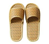 Camp Shoes Men's Winter Household Sandals Slippers Rattan Indoor Home Linen Non-Slip Anti-Slippers Easy Shoes Original Men, a, 8 UK