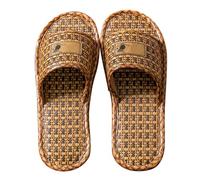Camp Shoes Men's Winter Household Sandals Slippers Rattan Indoor Home Linen Non-Slip Anti-Slippers Easy Shoes Original Men, E, 8 UK