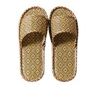 Camp Shoes Men's Winter Household Sandals Slippers Rattan Indoor Home Linen Non-Slip Anti-Slippers Easy Shoes Original Men, b, 9 UK