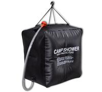 Camp Shower Portable 40L Black PVC Solar Heated Foldable 40x40x24cm for Camping