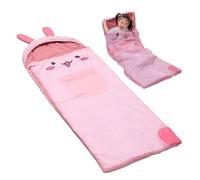 Camp Sleeping Bag - 190T Polyester, Envelope Balance Sleeping Bag, Hollow Cotton Filling | Adjustable, Easy Wipe Clean, Quick Drying, Portable Outdoor Gear for Kids, Camping, Hiking, R