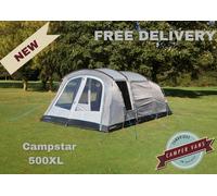 Outdoor Revolution Camp Star 500XL DT 5 Man Poled Tent Bundle, Size 5 Man Tent, Lightweight, Fabric | Charlies