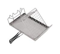 Camp Stove Toaster, Portable Folding Camp Stove Toaster, Tin Plate Bread Toaster Camping Cookware, Camp Stove Toaster Tray Rack for BBQ Party Outdoor Hiking Camping Fishing Picnic