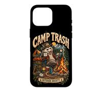 Camp Trash Outdoor Camping Humor Funny Opossum Adventures Case for iPhone 16 Pro Max