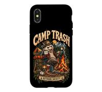 Camp Trash Outdoor Camping Humor Funny Opossum Adventures Case for iPhone X/XS