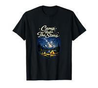 Camp Under The Stars Camping Mountain Badge T-Shirt