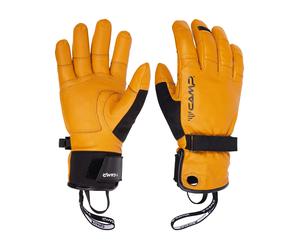 Camp - Versatile Gloves - Geko Revel for Women in Leather - Size L - Yellow Yellow L