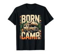Camp Vintage Camper Van Outdoors Value Graphic T-Shirt