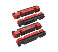 Campagnolo Hyperon-bora/dura Ace Shimano Rim Brake Pads 4 Units Red,Black One Size Black