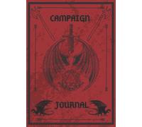 Campaign Journal: D&D dungeon master journal Red and black 7 x 10: Dungeon master journal/notebook