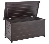 Beliani Storage Box Campalto Metal 123/60cm Dark Brown, Brown