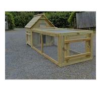 Campbell Duck House w/ Run, for 6 ducks w/ 6 foot run, Choice of sizes Buttercup Farm Light Brown One Size
