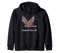 Campbell River BC Red-Tailed Hawk Native Bird of Prey Art Zip Hoodie