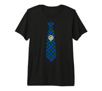 Campbell Scottish Clan Badge & Tartan Necktie Premium T-Shirt