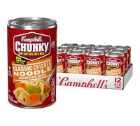 Campbell's Chunky Classic Chicken Noodle Soup, 18.6 Ounce Cans (Pack of 12) by Campbell's