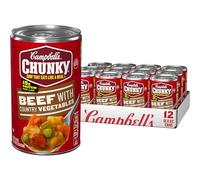 Campbell's Chunky Soup Beef Soup with Country Vegetables 18oz Tin (Pack of 12)