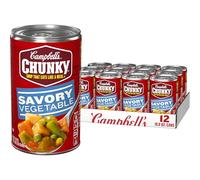 Campbell's Chunky Soup - Savoury Vegetable Soup - 18oz Tin (Pack of 12)