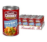 Campbell's Chunky Soup - Savoury Vegetable Soup - 18oz Tin (Pack of 12)