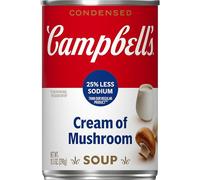 Campbell's Condensed 25% Less Sodium Cream or Mushroom Soup, 10.5 Ounce Can