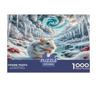 Campbell's Hamster 1000 Pieces Jigsaw Puzzles For Adults Educational Games Stress Relieving Entertainment Cultivate The Spirit of Teamwork for The Whole for Women, Gifts for Men 38x26cm