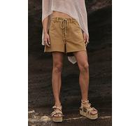 Camped Out Cotton-Canvas Shorts at Free People in Weathered Tan, Size: US 4 - female