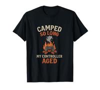 Camped So Long My Controller Aged Retro Gaming Gear T-Shirt