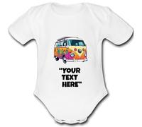 CAMPER Baby Grow Customisable Personalised Unique Baby Vest Babygrow Boys Girls Unisex Cute Top Bodysuit Custom text CAMPER VAN