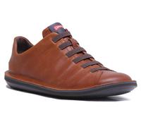 Camper Beetle Mens Slip On Casual Soft Leather Shoes In Tan Sizes UK 6 - 12