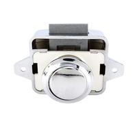 Camper Car Push Lock 26mm RV Caravan Boat Motor Home Cabinet Drawer Latch Button Locks for Furniture Hardware 5Pcs(Chrome)