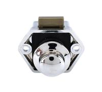 Camper Car Push Lock Diameter 20mm Caravan Boat Motor Home Cabinet Drawer Latch Button Locks for Furniture Hardware 1Pcs(Chrome)