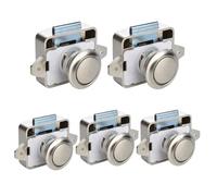 Camper Car Push Lock RV Caravan Boat Motor Home Cabinet Drawer Latch Button Locks 5Pcs (Big Pearl Nikel)