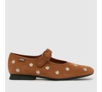 CAMPER Casi Myra Flower Ballerina Flats in Brown UK 5 (EU 38)