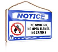 Camper Decor For Inside Plaque - Painted Surface & Hours Of Operation/Decoration For Bathroom | Front Door Decoration Hanging For Notice No Smoking, No Open Flames, No Sparks