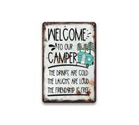 Camper Decor Metal Sign Cabin Decor Welcome to Our Camper