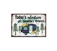 Camper Decor Metal Tin Decor Today's adventures and tomorrow's Memories