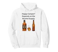 Camper Depends on the Alcohol Supply For Fun Outdoors Pullover Hoodie