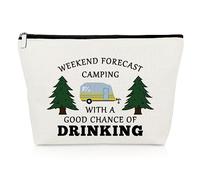 Camper Gifts for Women Camping Lovers Gift Makeup Bag Camping Trip Gifts for Best Friends Camping Themed Gifts Birthday Christmas Graduation Gift for Sister Camper Outdoor Gifts Travel Cosmetic Pouch