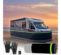 Camper Insulated Skirt Skirting, Easy Install Rv Winter Wind & Snow Proof for 5th Wheel Travel Trailer, Reduces Drafts, Noise Cold-Weather Storage Protection, Durabl 3.1ft High 49ft/15mLength