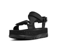 Camper Women's Oruga Up K201037 Wedge Sandal, Black 024, 6 UK