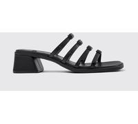 CAMPER Kora Leather Sandals with Double Strap and Mid Heel - Size: 39 - female