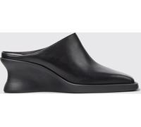 CAMPER Louise Calf Leather Wedge Mules with Square Toe - Size: 37 - female