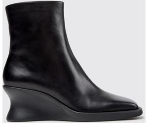 CAMPER Louise Smooth Leather Wedge Ankle Boots with Squared Toe - Size: 40 - female